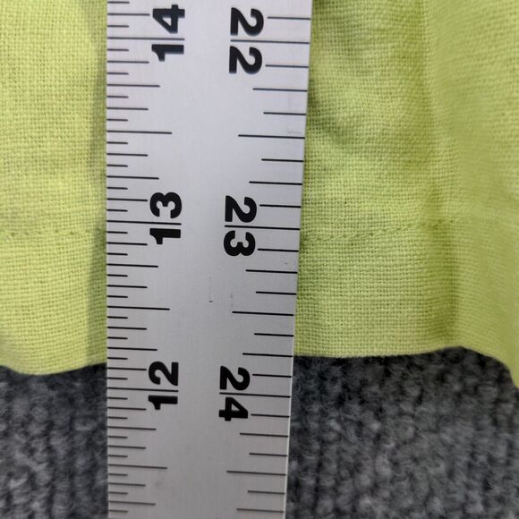 AKC Women's Button Up Shirt Green Large Short Sleeve Embroidered Shoulder Pads - Picture 13 of 14